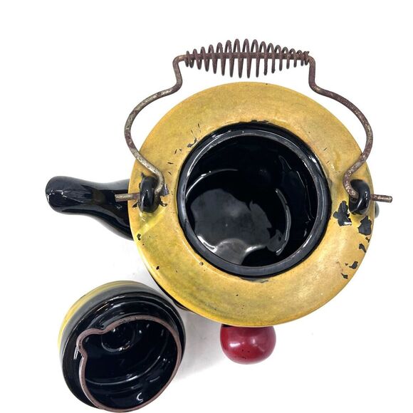 Antique Thames 1940's Redware Clown Teapot - Picture 7 of 10